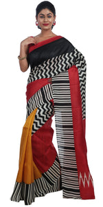 Assorted Colours Bishnupuri Silk Saree with Geometric Prints-Bishnupuri silk saree-parinitasarees