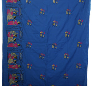 Blue Shantiniketan Cotton Saree-parinitasarees