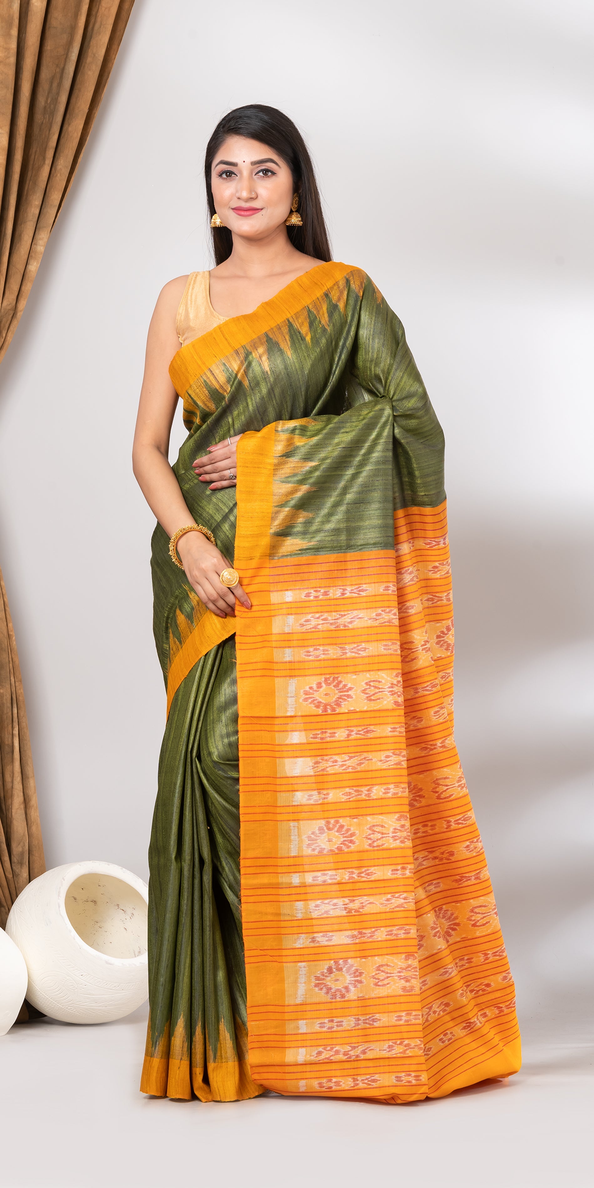 Handwoven Gopalpur Tussar Saree - Seerat