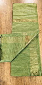 Light Green Ghicha Tussar Silk Saree-Tussar Saree-parinitasarees