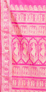 Pink Baluchari Silk Saree with Gorgeous Pallav-Baluchari saree-parinitasarees