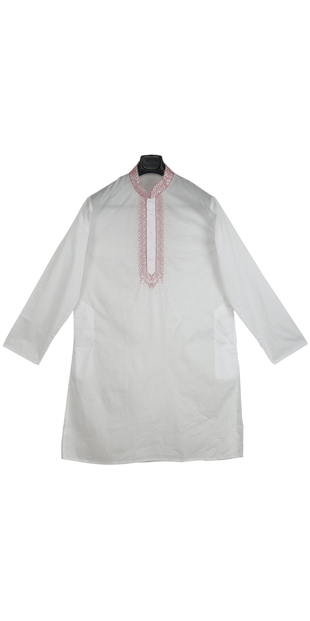 White Premium Cotton Bengali Men's Kurta- M – Parinita Sarees and Fashion