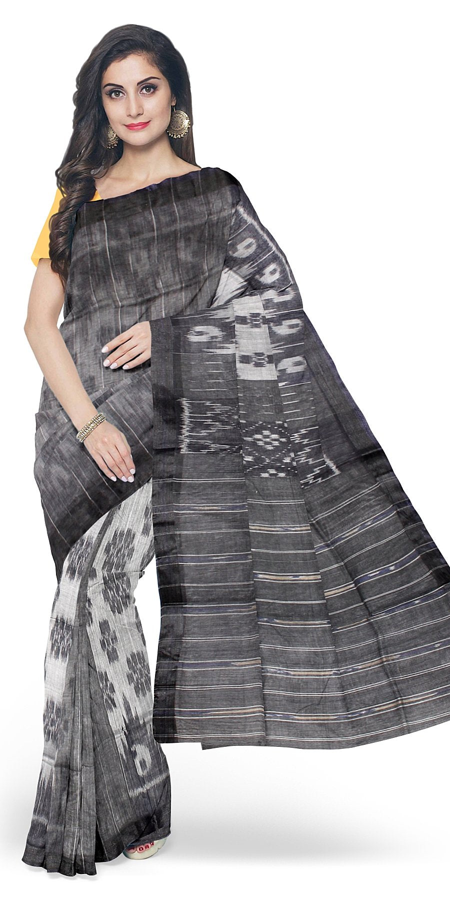 Russian Green Handwoven Cotton Tant Saree - Charukriti - 4210039