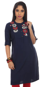 Navy News, Kantha on rayon (L)-Kurtis-parinitasarees