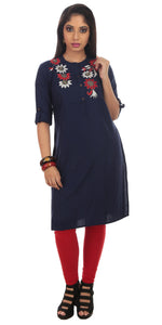 Navy News, Kantha on rayon (L)-Kurtis-parinitasarees