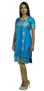 Prussian Pride, Baluchari silk (L)-Kurtis-parinitasarees