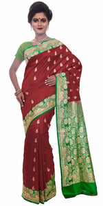 Wine Wish, Benarasi silk-Banarasi silk saree-parinitasarees