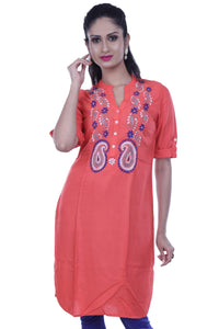 Winged Angel, Kantha on rayon (M)-Kurtis-parinitasarees